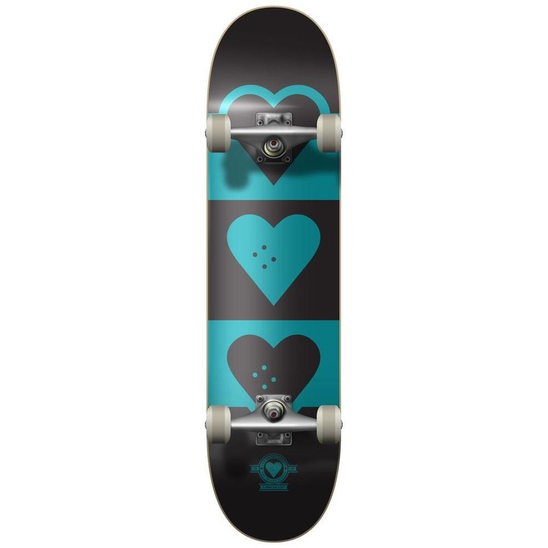The Heart Supply Squadron Teal Complete Skateboard - 8.0"