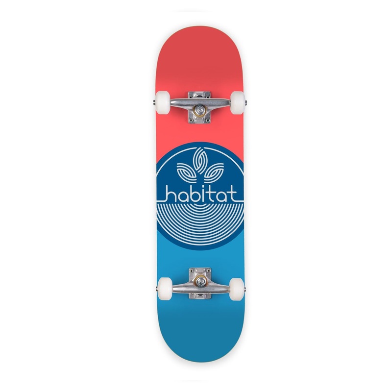 Habitat Leaf Dot Blue Complete Skateboard - 7.75"
