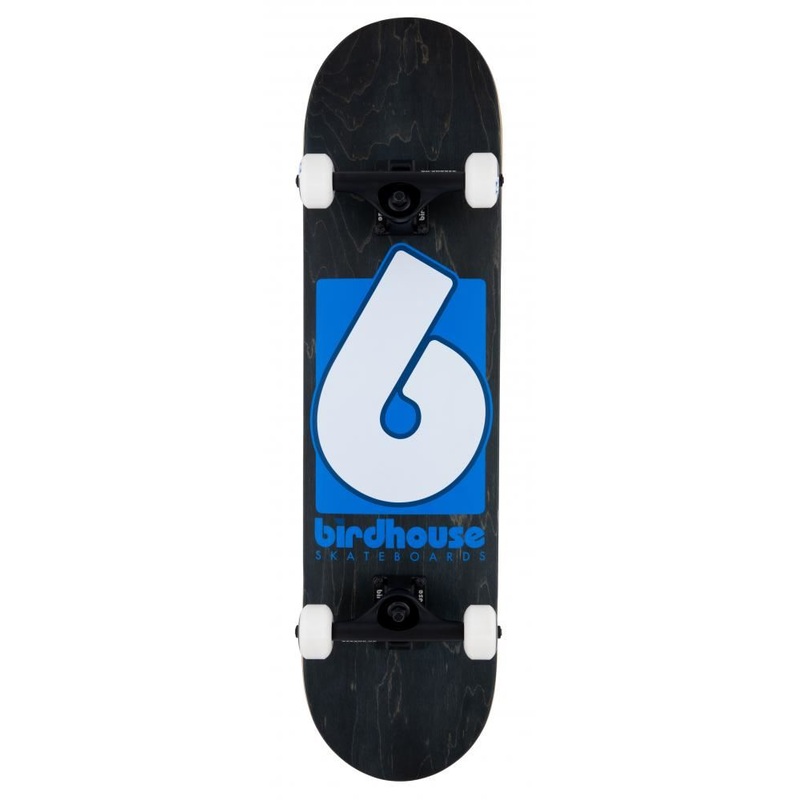 Birdhouse Stage 3 B Logo Black / Blue Complete Skateboard - 8.0"