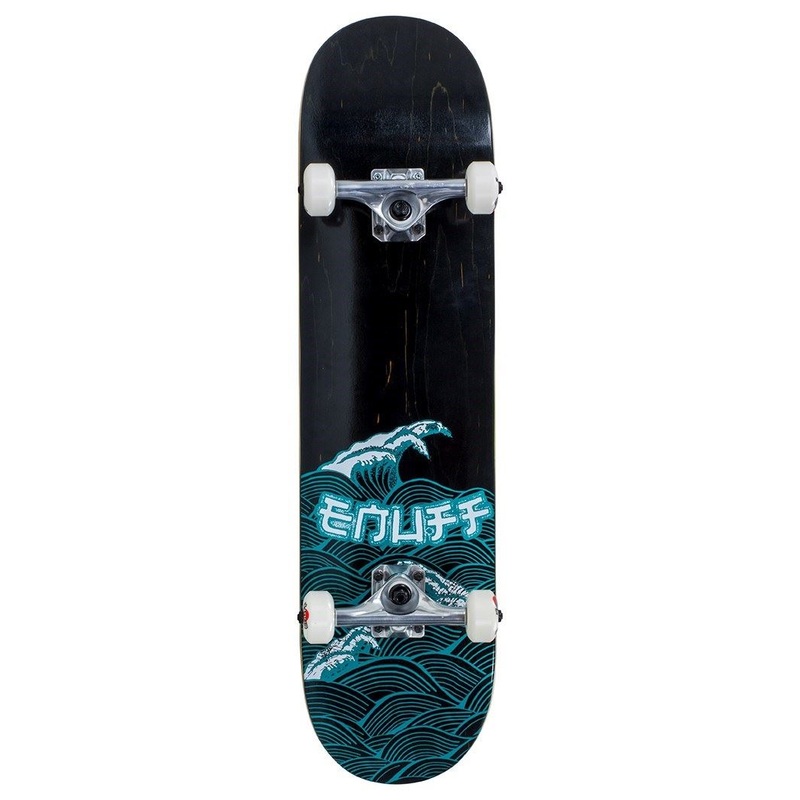 Enuff Big Wave Complete Skateboard - Black Blue - 8.0"