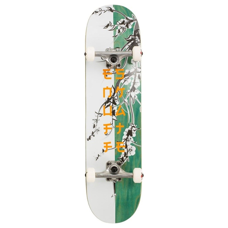 Enuff Cherry Blossom Complete Skateboard - White Teal - 8.0"