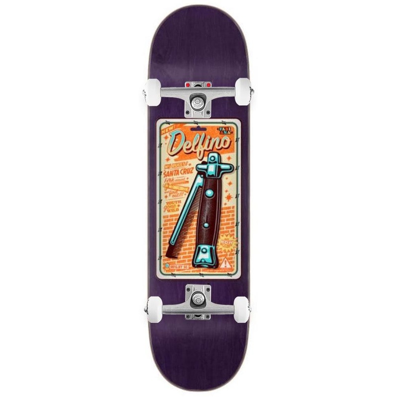 Santa Cruz Delfino Switchblade Combo Pro x Venom Custom Complete Skateboard - 8.25"