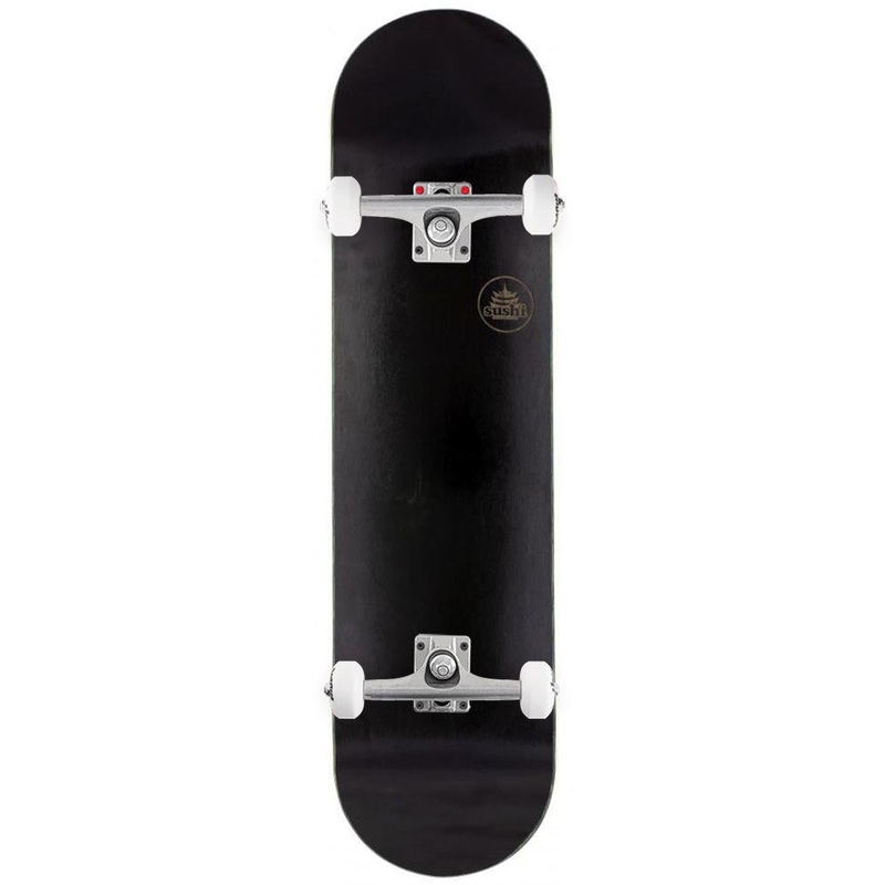 Sushi s Pagoda Stamp Black Custom Complete Skateboard - 8.0"