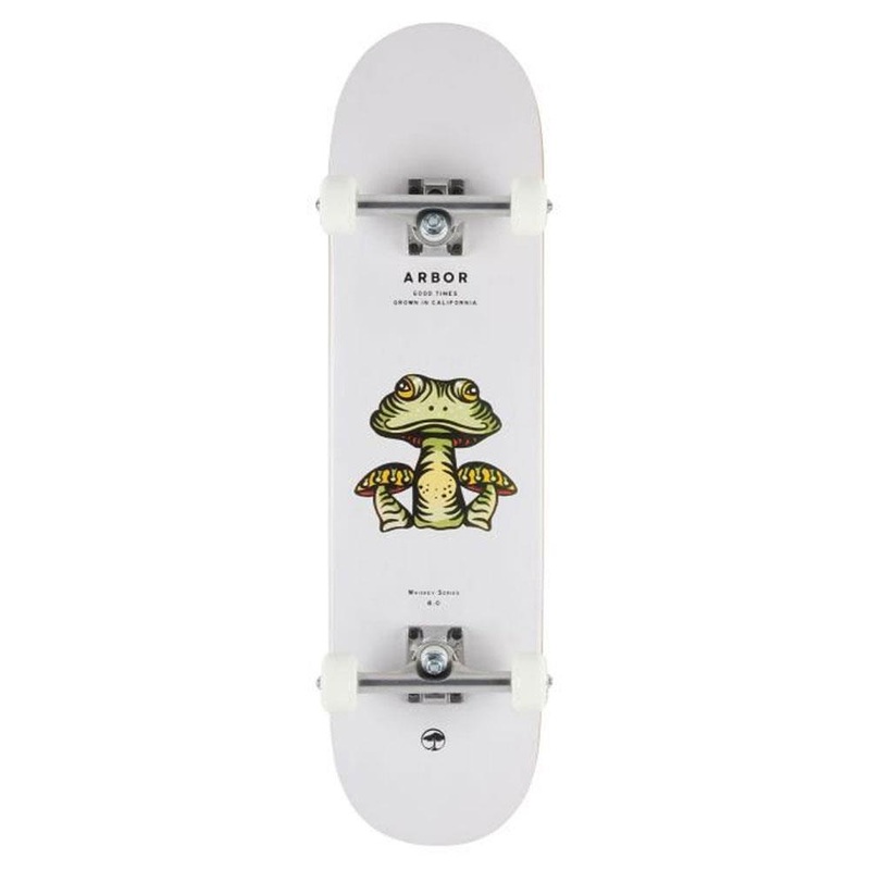 Arbor Whiskey Forage White Complete Skateboard - 8.0"