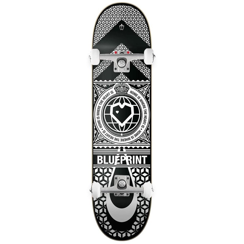 Blueprint Home Heart White/Black x Venom Custom Complete Skateboard - 8.0"