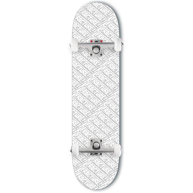 Fracture All Over Comic White Custom Complete Skateboard -  8.0"