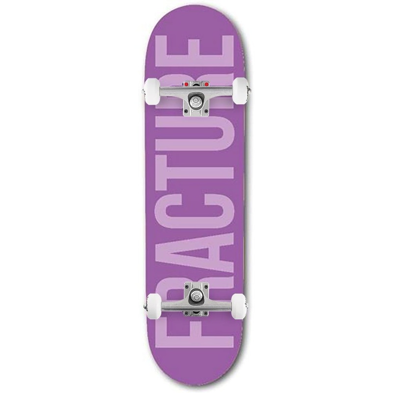 Fracture Fade Purple Custom Complete Skateboard -  7.75"