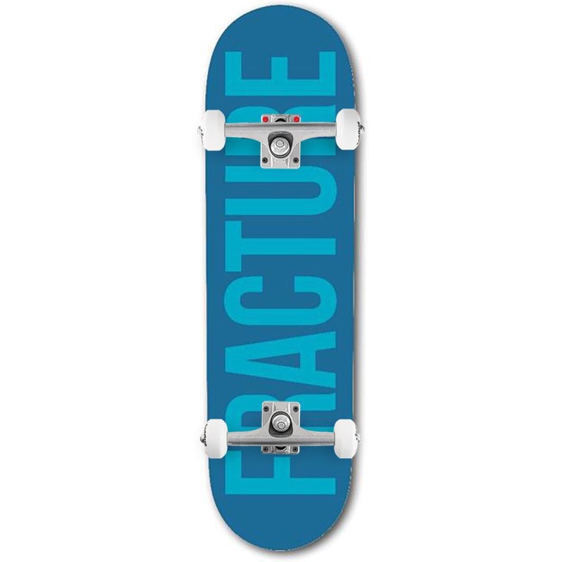 Fracture Fade Teal Custom Complete Skateboard -  8.25"