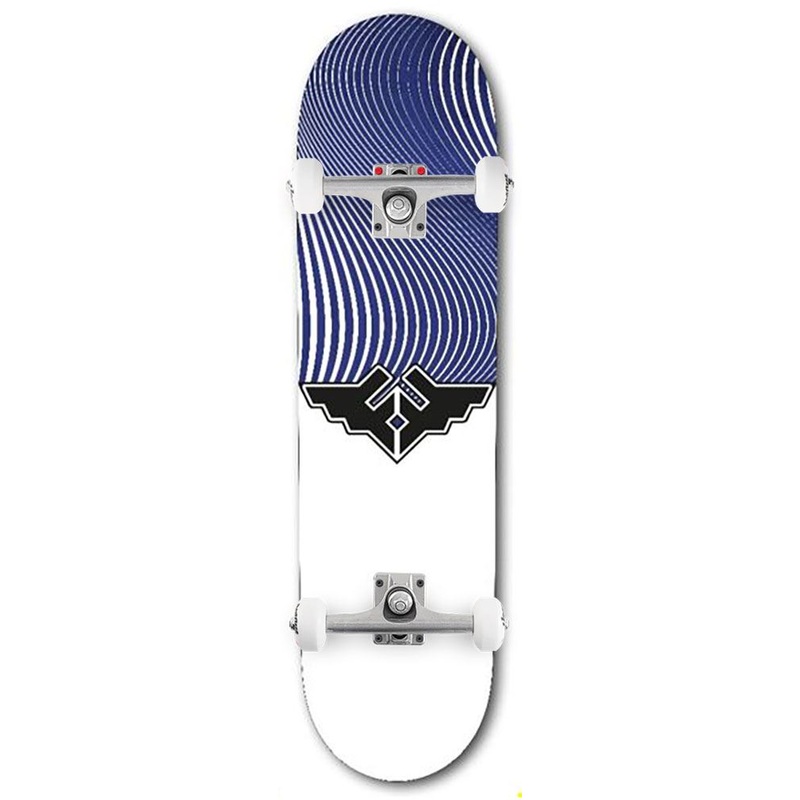 Fracture Wings V4 Blue Custom Complete Skateboard -  8.0"