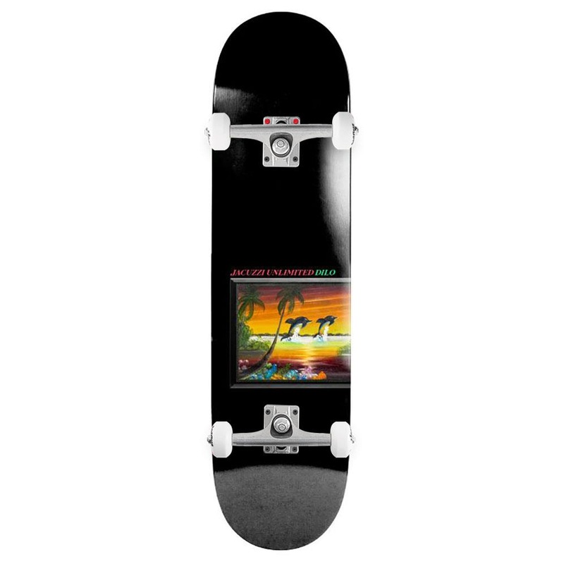 Jacuzzi Unlimited John Dilo Flipper EX7 Black x Venom Custom Complete Skateboard - 8.25"