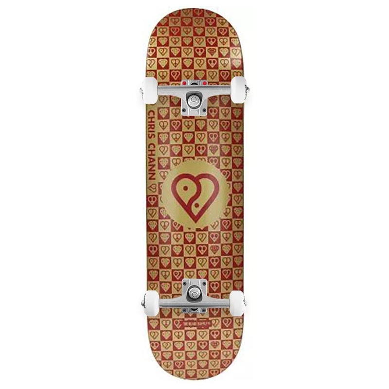 The Heart Supply Chris Chann Trinity Gold Foil With Raised Ink s x Venom Custom Complete Skateboard - 8.0"