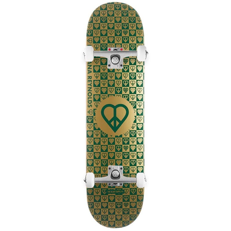 The Heart Supply Heimana Reynolds Trinity Gold Foil With Raised Ink s x Venom Custom Complete Skateboard - 8.25"