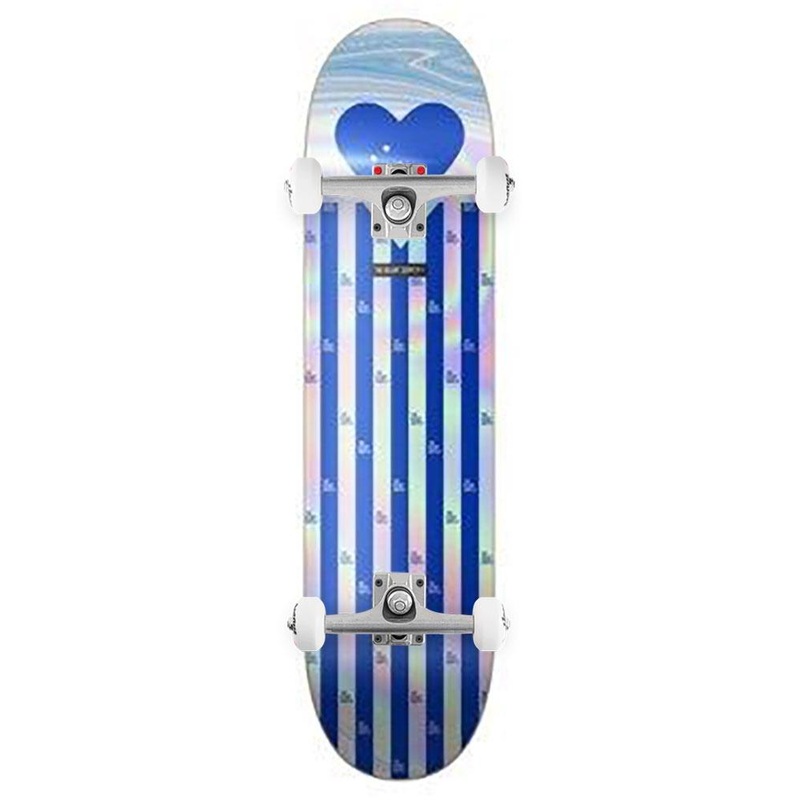 The Heart Supply HS Blue Stripes Foil Blue x Venom Custom Complete Skateboard - 8.25"