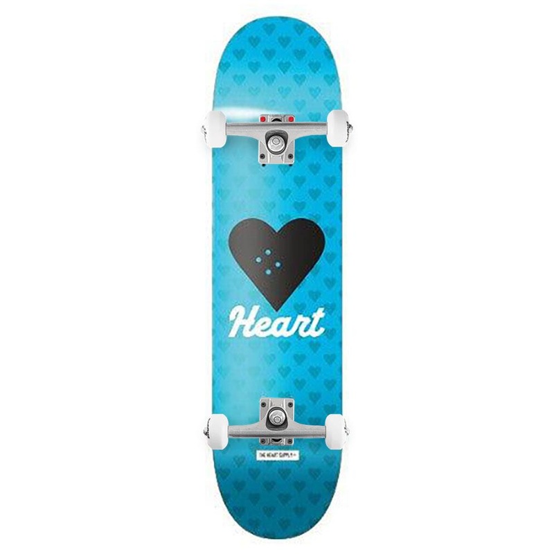 The Heart Supply HS Vertical Flow Blue x Venom Custom Complete Skateboard - 8.25"